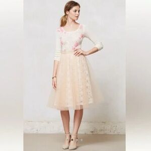 NWT Anthropologie Alexandra Grecco Tulle Midi Skirt